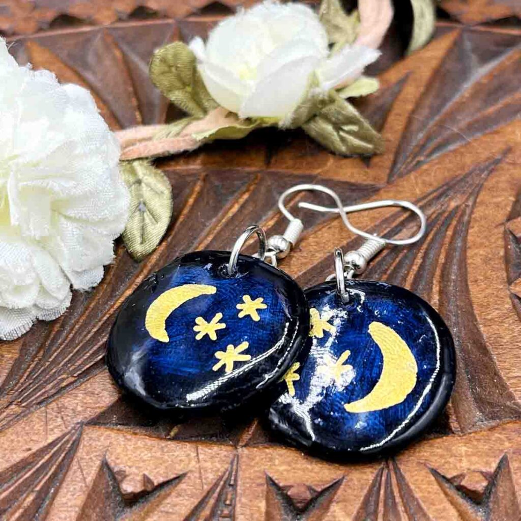 Earrings Iris Impressions Art Shop